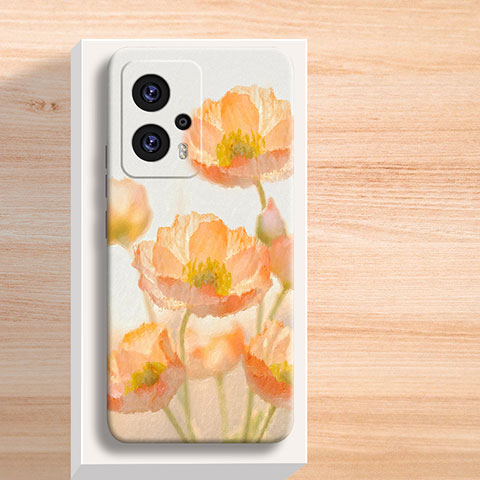 Handyhülle Silikon Hülle Gummi Schutzhülle Flexible Blumen für Xiaomi Redmi Note 11T Pro 5G Gelb