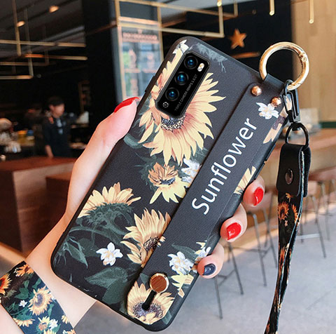 Handyhülle Silikon Hülle Gummi Schutzhülle Flexible Blumen S01 für Huawei Enjoy 20 Pro 5G Gelb