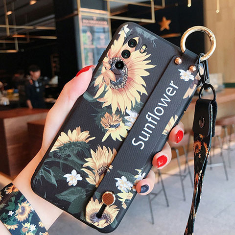 Handyhülle Silikon Hülle Gummi Schutzhülle Flexible Blumen S01 für Huawei Mate 40 Lite 5G Gelb