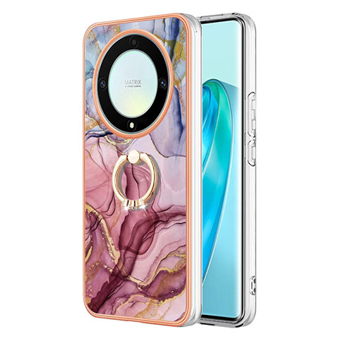 Handyhülle Silikon Hülle Gummi Schutzhülle Flexible Modisch Muster mit Fingerring Ständer Y01B für Huawei Honor Magic5 Lite 5G Plusfarbig