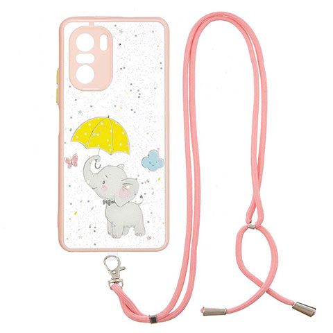 Handyhülle Silikon Hülle Gummi Schutzhülle Flexible Modisch Muster mit Schlüsselband Lanyard Y01X für Xiaomi Mi 11i 5G Gelb