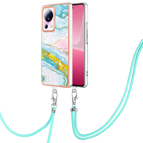 Handyhülle Silikon Hülle Gummi Schutzhülle Flexible Modisch Muster mit Schlüsselband Lanyard YB5 für Xiaomi Mi 12 Lite NE 5G Bunt