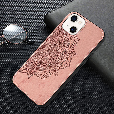 Handyhülle Silikon Hülle Gummi Schutzhülle Flexible Modisch Muster S01 für Apple iPhone 13 Mini Rosegold