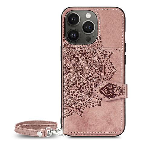 Handyhülle Silikon Hülle Gummi Schutzhülle Flexible Modisch Muster S01 für Apple iPhone 13 Pro Rosegold