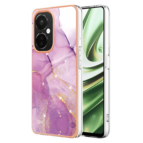 Handyhülle Silikon Hülle Gummi Schutzhülle Flexible Modisch Muster Y01B für Oppo K11x 5G Helles Lila