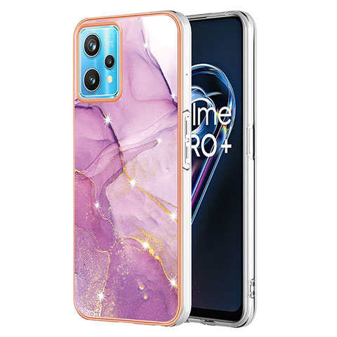 Handyhülle Silikon Hülle Gummi Schutzhülle Flexible Modisch Muster Y01B für Realme 9 Pro+ Plus 5G Helles Lila