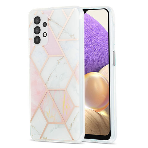 Handyhülle Silikon Hülle Gummi Schutzhülle Flexible Modisch Muster Y01B für Samsung Galaxy A32 5G Rosa