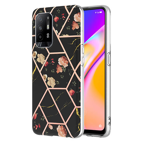 Handyhülle Silikon Hülle Gummi Schutzhülle Flexible Modisch Muster Y02B für Oppo A94 5G Schwarz