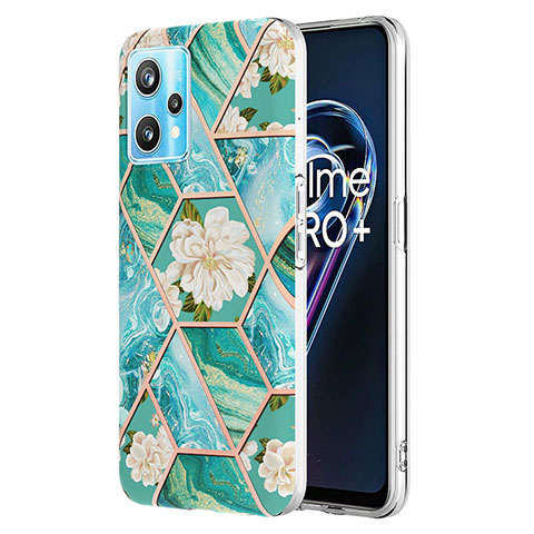 Handyhülle Silikon Hülle Gummi Schutzhülle Flexible Modisch Muster Y02B für Realme 9 4G Grün