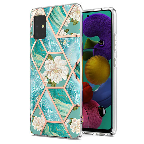 Handyhülle Silikon Hülle Gummi Schutzhülle Flexible Modisch Muster Y02B für Samsung Galaxy M40S Grün