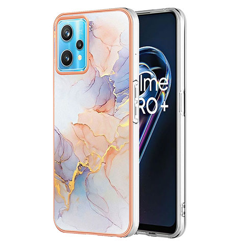 Handyhülle Silikon Hülle Gummi Schutzhülle Flexible Modisch Muster Y03B für Realme 9 Pro 5G Helles Lila