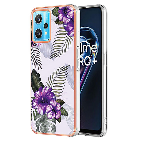 Handyhülle Silikon Hülle Gummi Schutzhülle Flexible Modisch Muster Y03B für Realme 9 Pro 5G Violett