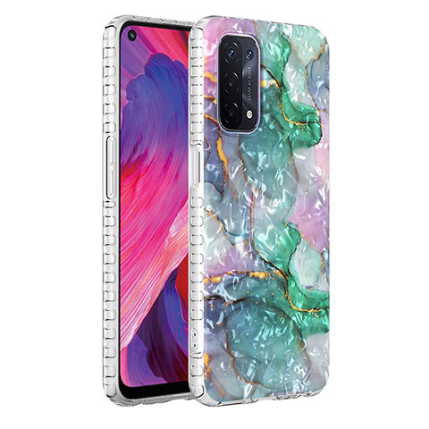 Handyhülle Silikon Hülle Gummi Schutzhülle Flexible Modisch Muster Y04B für Oppo A93 5G Nachtgrün