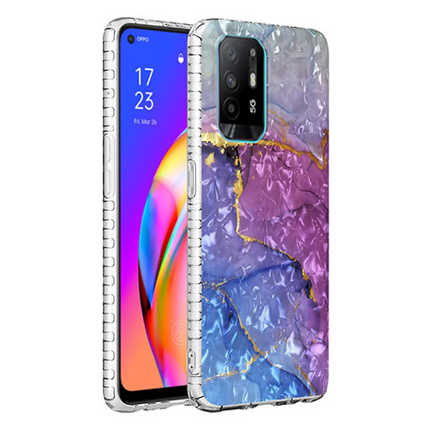 Handyhülle Silikon Hülle Gummi Schutzhülle Flexible Modisch Muster Y04B für Oppo A94 4G Violett