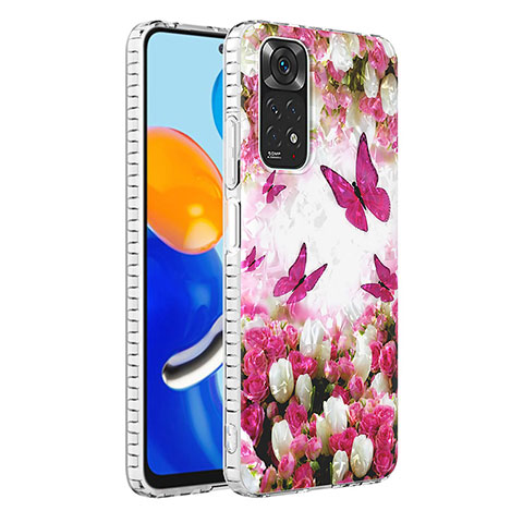 Handyhülle Silikon Hülle Gummi Schutzhülle Flexible Modisch Muster Y04B für Xiaomi Redmi Note 11S 4G Rot