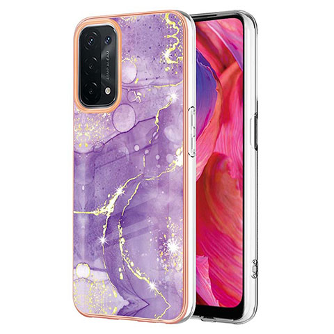 Handyhülle Silikon Hülle Gummi Schutzhülle Flexible Modisch Muster Y05B für Oppo A93 5G Violett