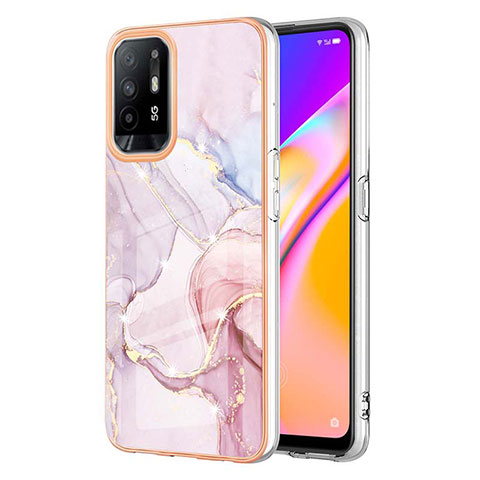 Handyhülle Silikon Hülle Gummi Schutzhülle Flexible Modisch Muster Y05B für Oppo A95 5G Rosa