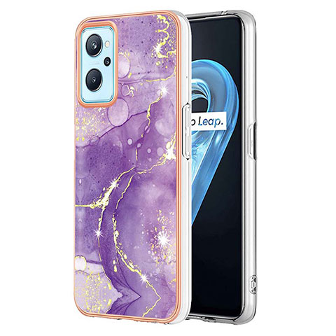 Handyhülle Silikon Hülle Gummi Schutzhülle Flexible Modisch Muster Y05B für Realme 9i 4G Violett