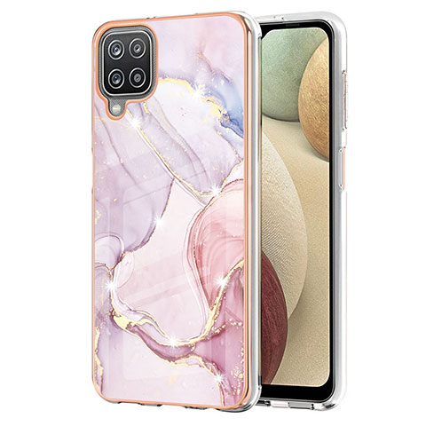 Handyhülle Silikon Hülle Gummi Schutzhülle Flexible Modisch Muster Y05B für Samsung Galaxy M12 Rosa