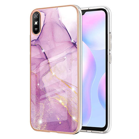 Handyhülle Silikon Hülle Gummi Schutzhülle Flexible Modisch Muster Y05B für Xiaomi Redmi 9A Helles Lila