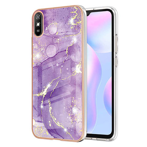 Handyhülle Silikon Hülle Gummi Schutzhülle Flexible Modisch Muster Y05B für Xiaomi Redmi 9AT Violett