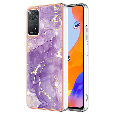 Handyhülle Silikon Hülle Gummi Schutzhülle Flexible Modisch Muster Y05B für Xiaomi Redmi Note 11 Pro 4G Violett