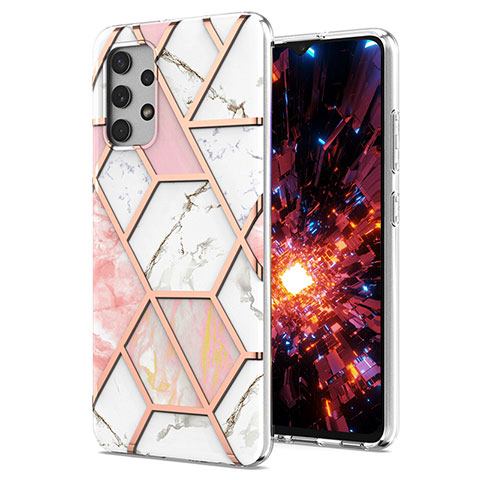 Handyhülle Silikon Hülle Gummi Schutzhülle Flexible Modisch Muster Y07B für Samsung Galaxy A32 5G Rosa