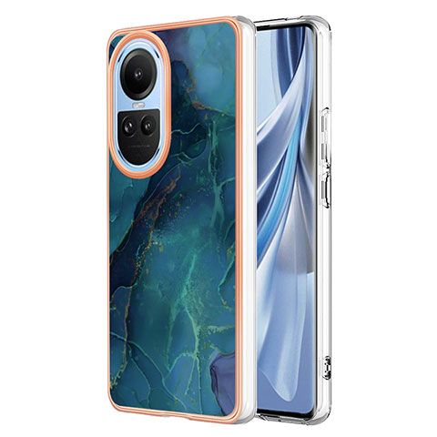 Handyhülle Silikon Hülle Gummi Schutzhülle Flexible Modisch Muster YB1 für Oppo Reno10 Pro 5G Grün