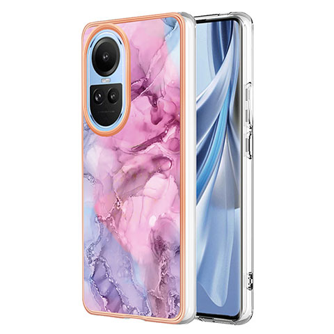 Handyhülle Silikon Hülle Gummi Schutzhülle Flexible Modisch Muster YB1 für Oppo Reno10 Pro 5G Rosa