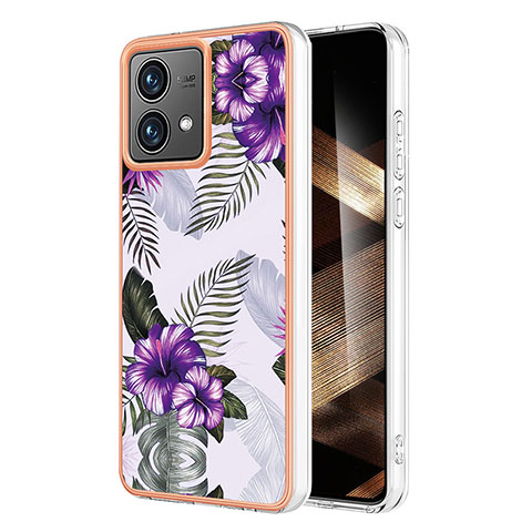 Handyhülle Silikon Hülle Gummi Schutzhülle Flexible Modisch Muster YB3 für Motorola Moto G84 5G Violett