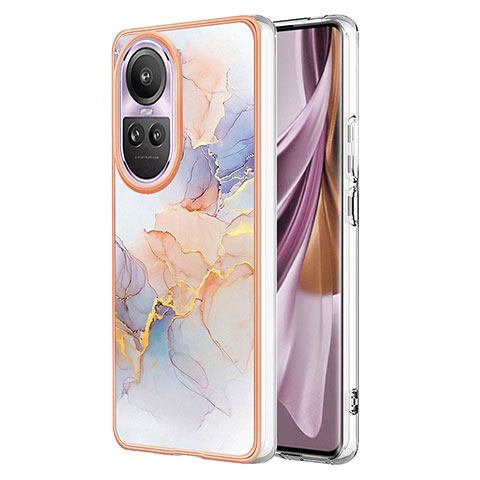 Handyhülle Silikon Hülle Gummi Schutzhülle Flexible Modisch Muster YB3 für Oppo Reno10 Pro 5G Helles Lila