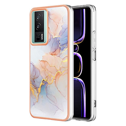 Handyhülle Silikon Hülle Gummi Schutzhülle Flexible Modisch Muster YB3 für Xiaomi Poco F5 Pro 5G Helles Lila