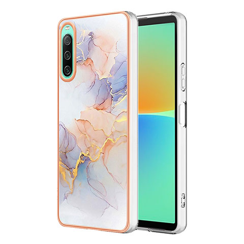 Handyhülle Silikon Hülle Gummi Schutzhülle Flexible Modisch Muster YB4 für Sony Xperia 10 IV Helles Lila