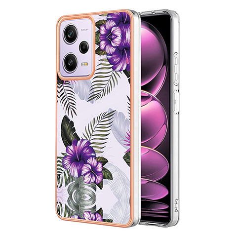 Handyhülle Silikon Hülle Gummi Schutzhülle Flexible Modisch Muster YB4 für Xiaomi Redmi Note 12 Pro 5G Violett