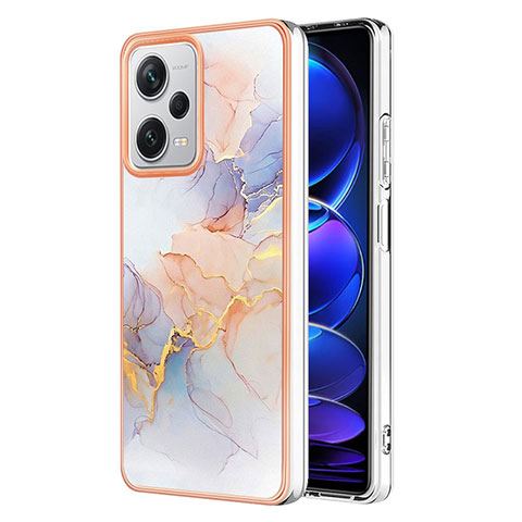 Handyhülle Silikon Hülle Gummi Schutzhülle Flexible Modisch Muster YB4 für Xiaomi Redmi Note 12 Pro+ Plus 5G Helles Lila