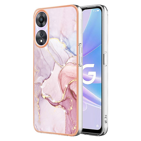 Handyhülle Silikon Hülle Gummi Schutzhülle Flexible Modisch Muster YB5 für Oppo A78 5G Rosa