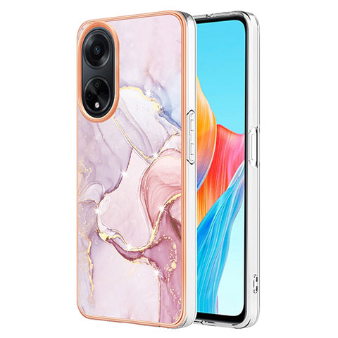 Handyhülle Silikon Hülle Gummi Schutzhülle Flexible Modisch Muster YB5 für Oppo A98 5G Rosa