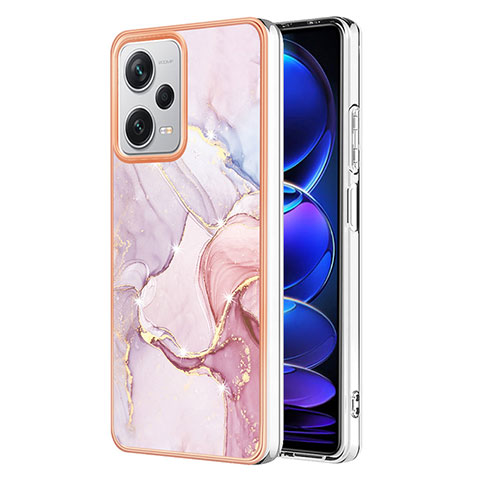 Handyhülle Silikon Hülle Gummi Schutzhülle Flexible Modisch Muster YB5 für Xiaomi Redmi Note 12 Pro+ Plus 5G Rosa