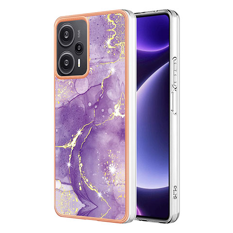 Handyhülle Silikon Hülle Gummi Schutzhülle Flexible Modisch Muster YB5 für Xiaomi Redmi Note 12 Turbo 5G Violett