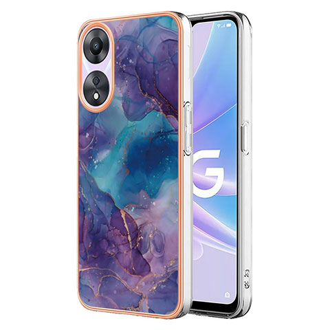 Handyhülle Silikon Hülle Gummi Schutzhülle Flexible Modisch Muster YB7 für Oppo A78 5G Violett