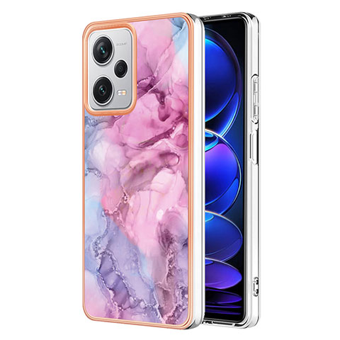 Handyhülle Silikon Hülle Gummi Schutzhülle Flexible Modisch Muster YB7 für Xiaomi Redmi Note 12 Explorer Helles Lila