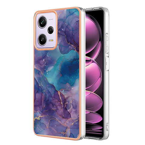 Handyhülle Silikon Hülle Gummi Schutzhülle Flexible Modisch Muster YB7 für Xiaomi Redmi Note 12 Pro 5G Violett