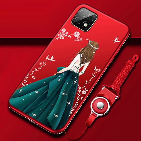 Handyhülle Silikon Hülle Gummi Schutzhülle Flexible Motiv Kleid Mädchen für Huawei Enjoy 20 5G Plusfarbig