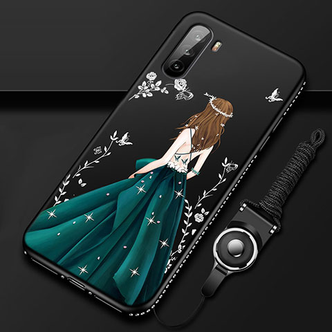 Handyhülle Silikon Hülle Gummi Schutzhülle Flexible Motiv Kleid Mädchen für Huawei Mate 40 Lite 5G Grün