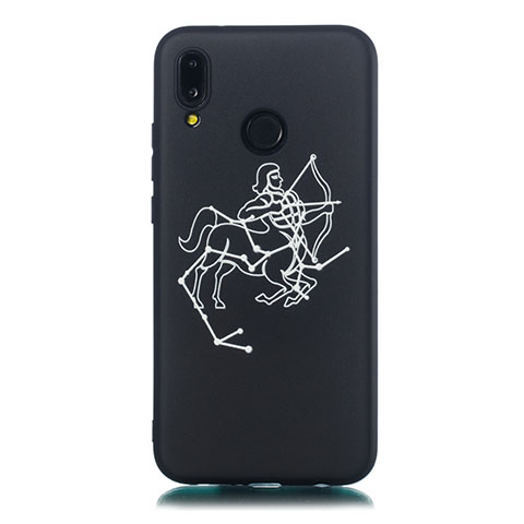 Handyhülle Silikon Hülle Gummi Schutzhülle Konstellation S03 für Huawei Nova 3e Schwarz