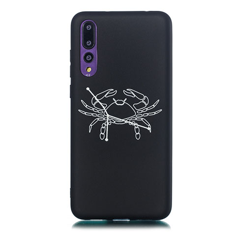 Handyhülle Silikon Hülle Gummi Schutzhülle Konstellation S03 für Huawei P20 Pro Schwarz