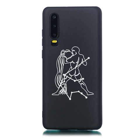 Handyhülle Silikon Hülle Gummi Schutzhülle Konstellation S05 für Huawei P30 Schwarz