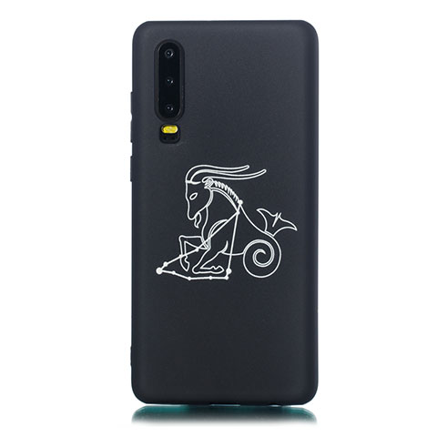 Handyhülle Silikon Hülle Gummi Schutzhülle Konstellation S06 für Huawei P30 Schwarz