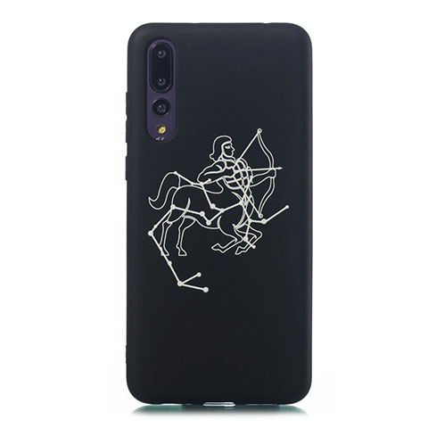 Handyhülle Silikon Hülle Gummi Schutzhülle Konstellation S10 für Huawei P20 Pro Schwarz