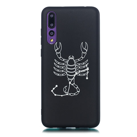 Handyhülle Silikon Hülle Gummi Schutzhülle Konstellation S11 für Huawei P20 Pro Schwarz